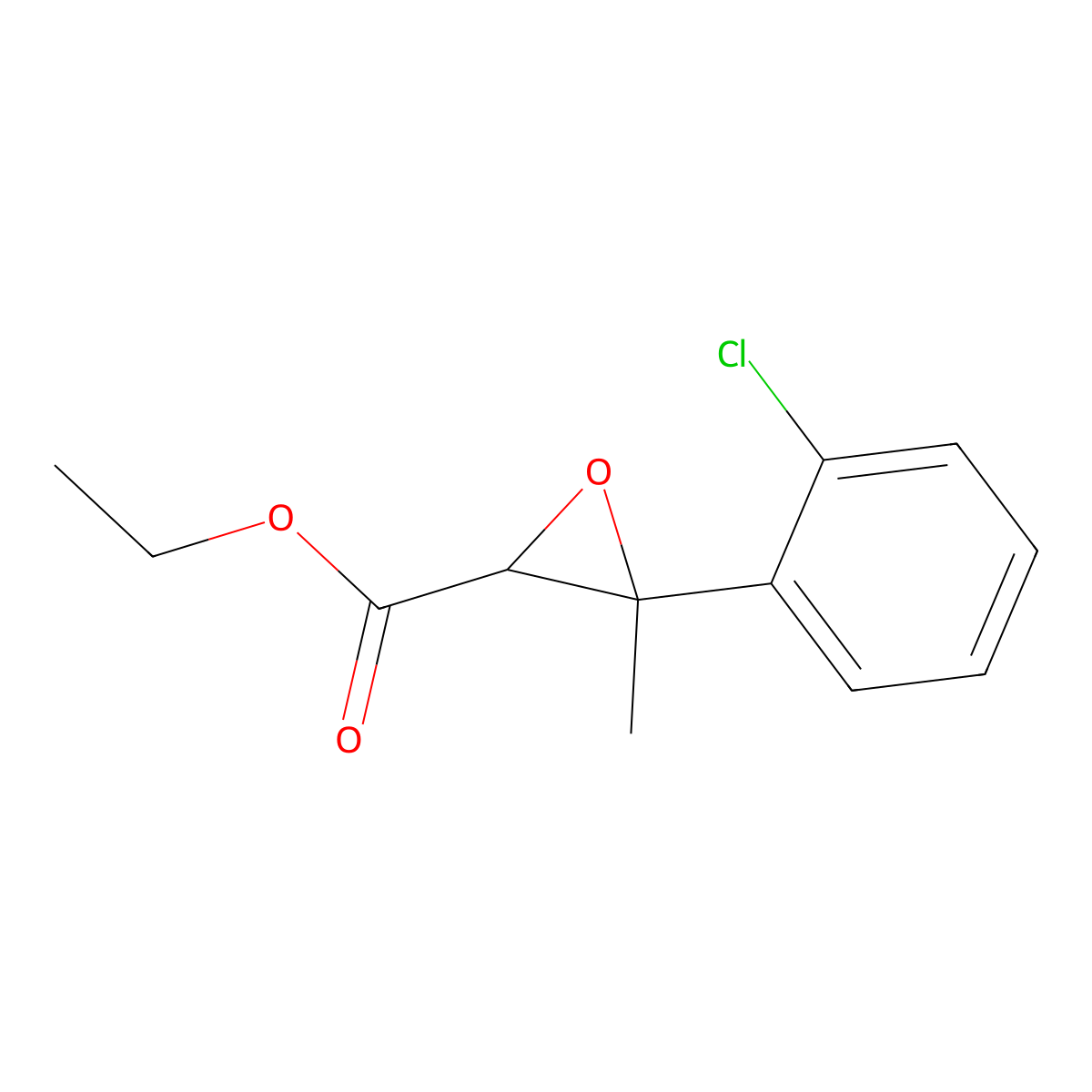 Ethyl 3-(2-chlorophenyl)-3-methyloxirane-2-carboxylate molecular structure, CAS 1521504-03-9