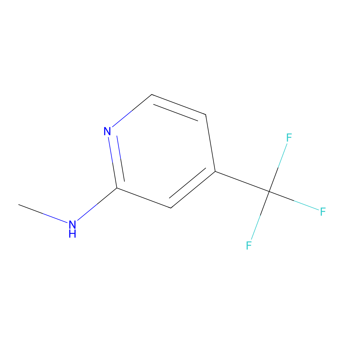 N-methyl-4-(trifluoromethyl)pyridin-2-amine molecular structure, CAS 1521509-86-3
