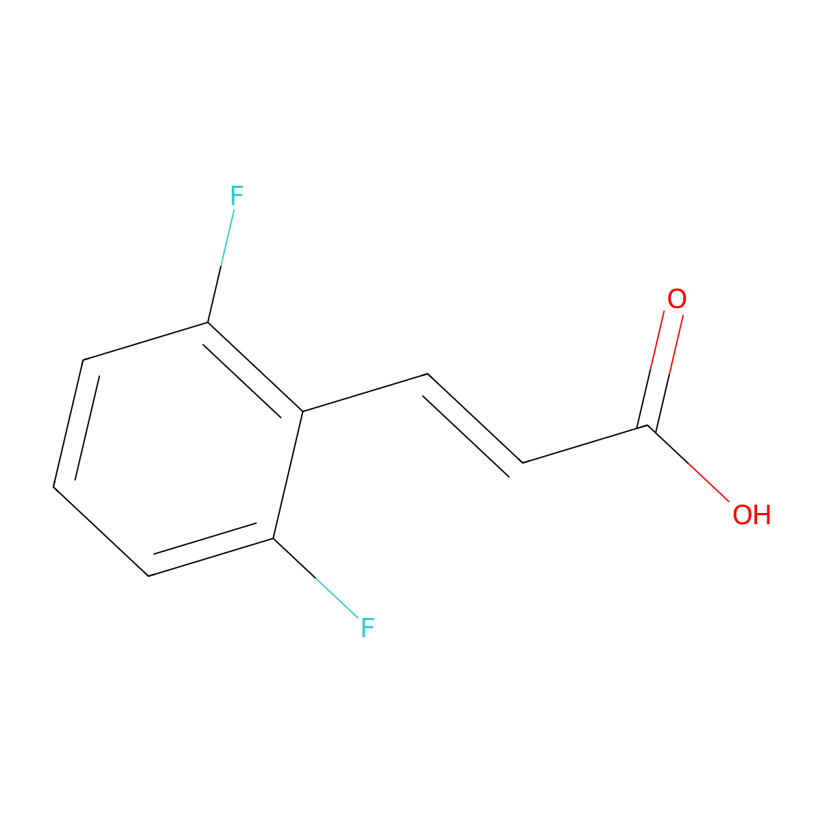 2,6-Difluorocinnamic acid molecular structure, CAS 152152-09-5