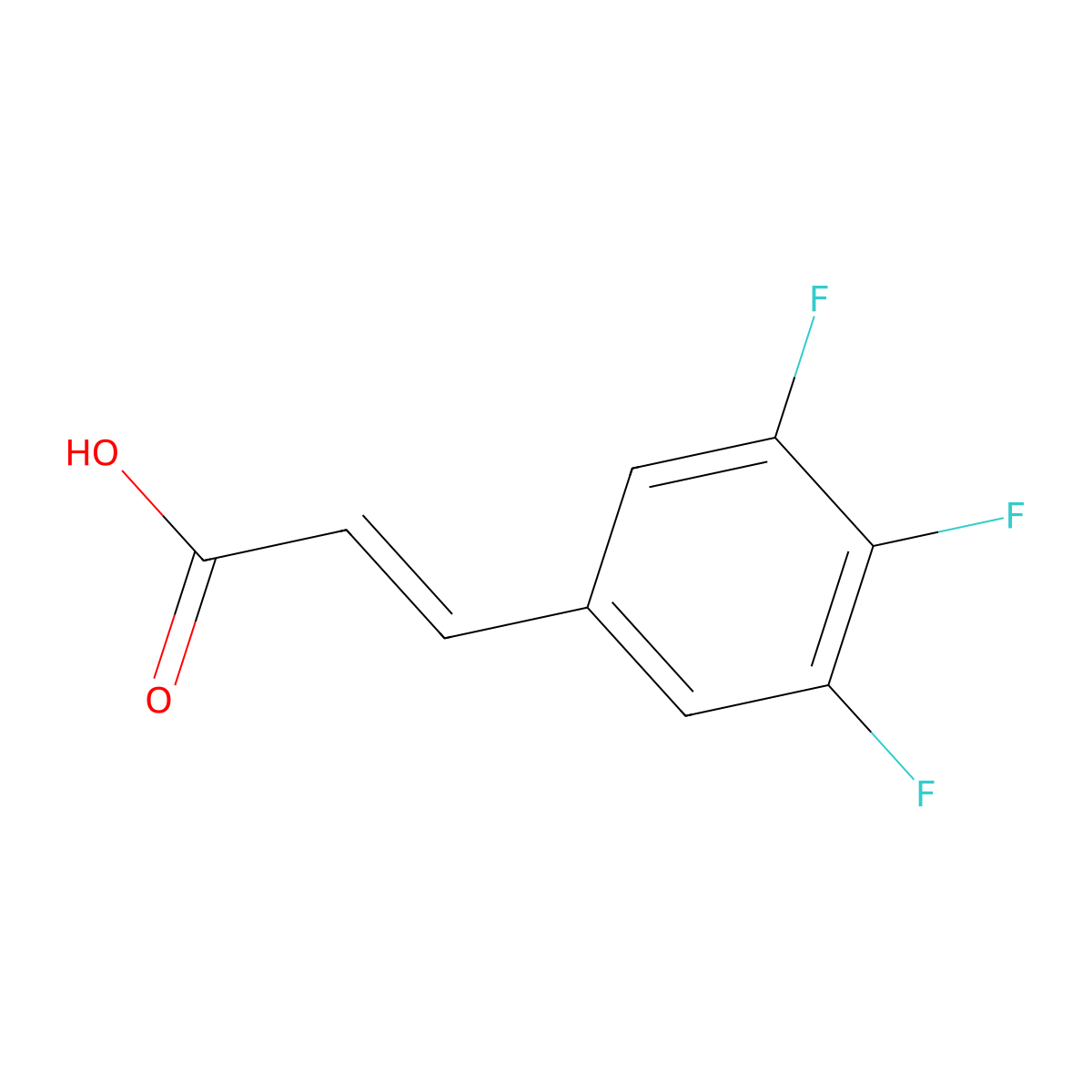 3-(3,4,5-Trifluorophenyl)-2-propenoic acid molecular structure, CAS 152152-19-7