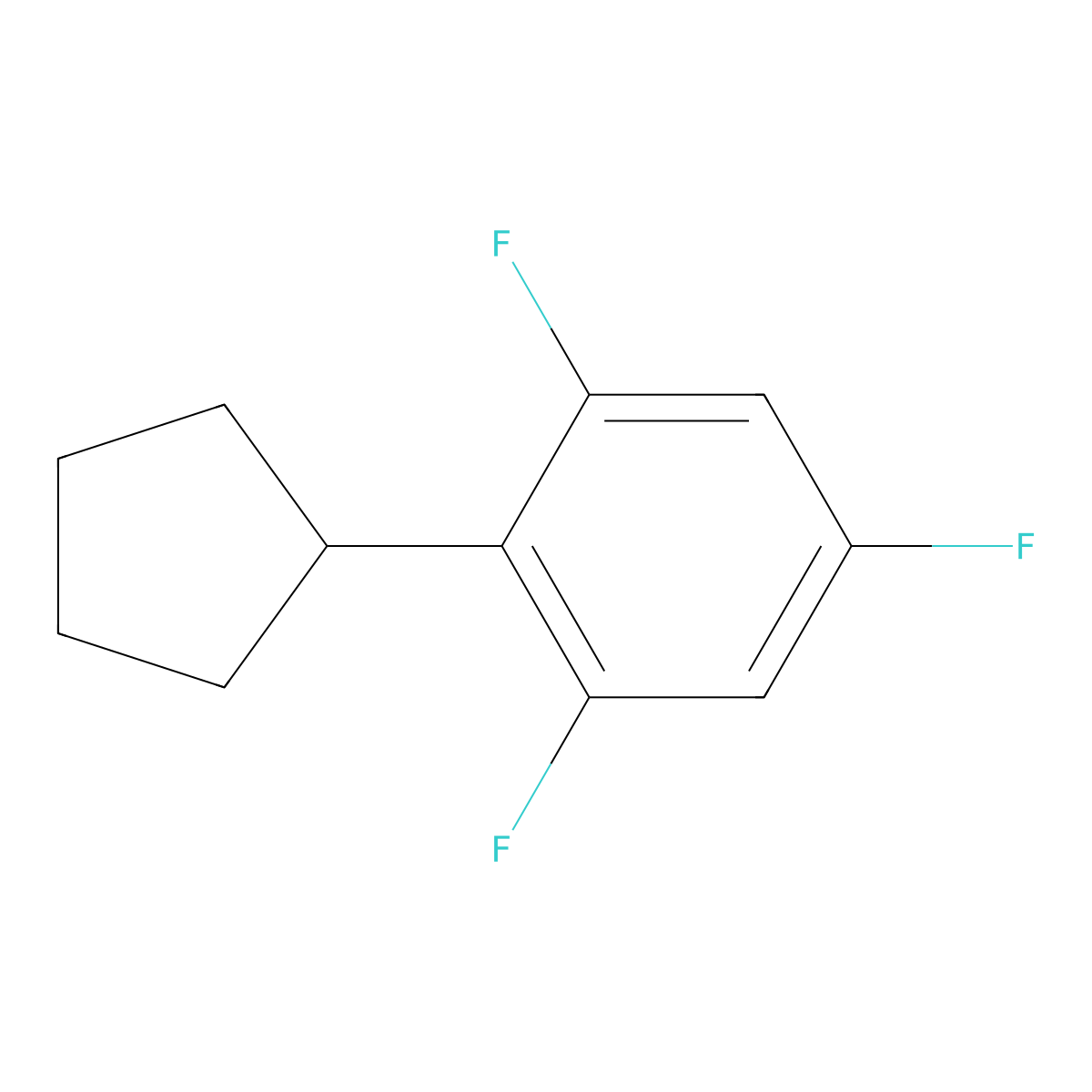 2-Cyclopentyl-1,3,5-trifluorobenzene molecular structure, CAS 1521521-97-0