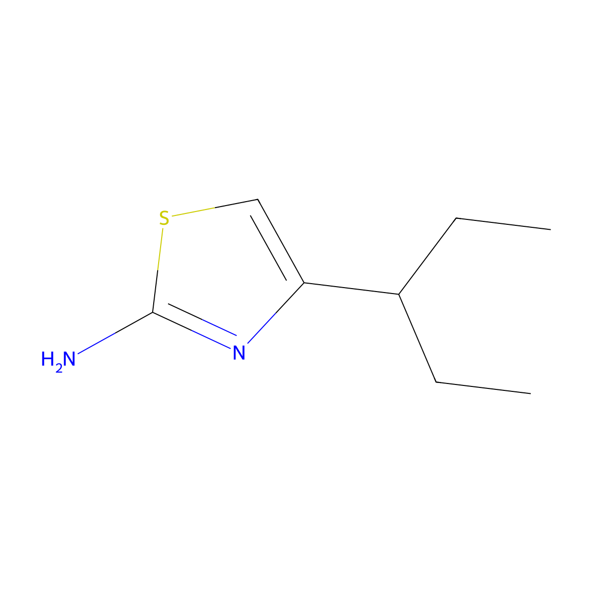4-(Pentan-3-YL)-1,3-thiazol-2-amine molecular structure, CAS 1521529-95-2