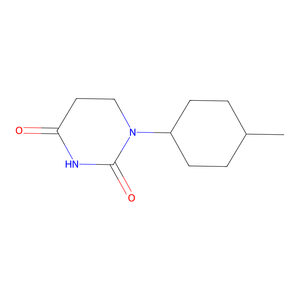 1-(4-Methylcyclohexyl)-1,3-diazinane-2,4-dione molecular structure, CAS 1521540-42-0