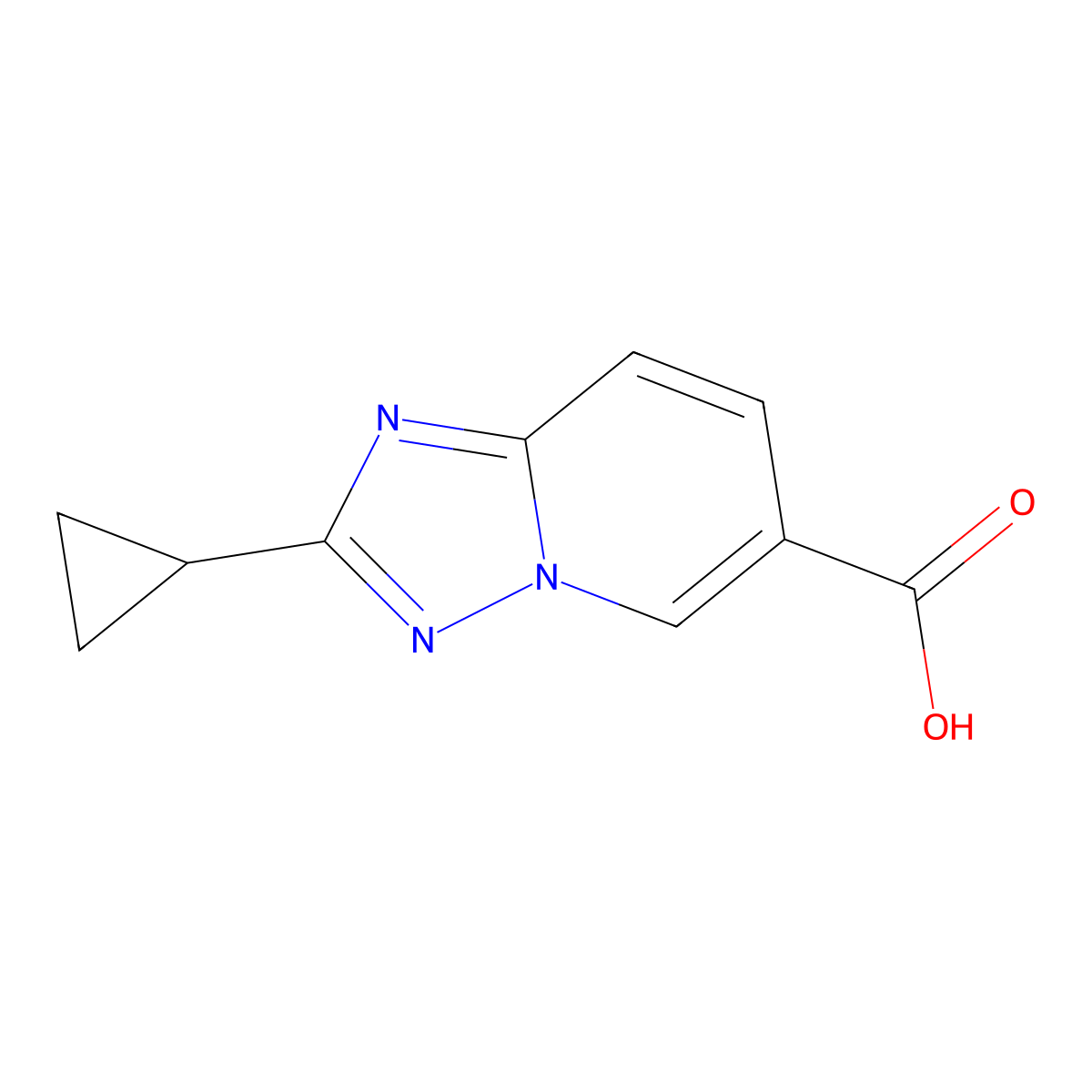 2-Cyclopropyl-[1,2,4]triazolo[1,5-A]pyridine-6-carboxylic acid molecular structure, CAS 1521542-03-9