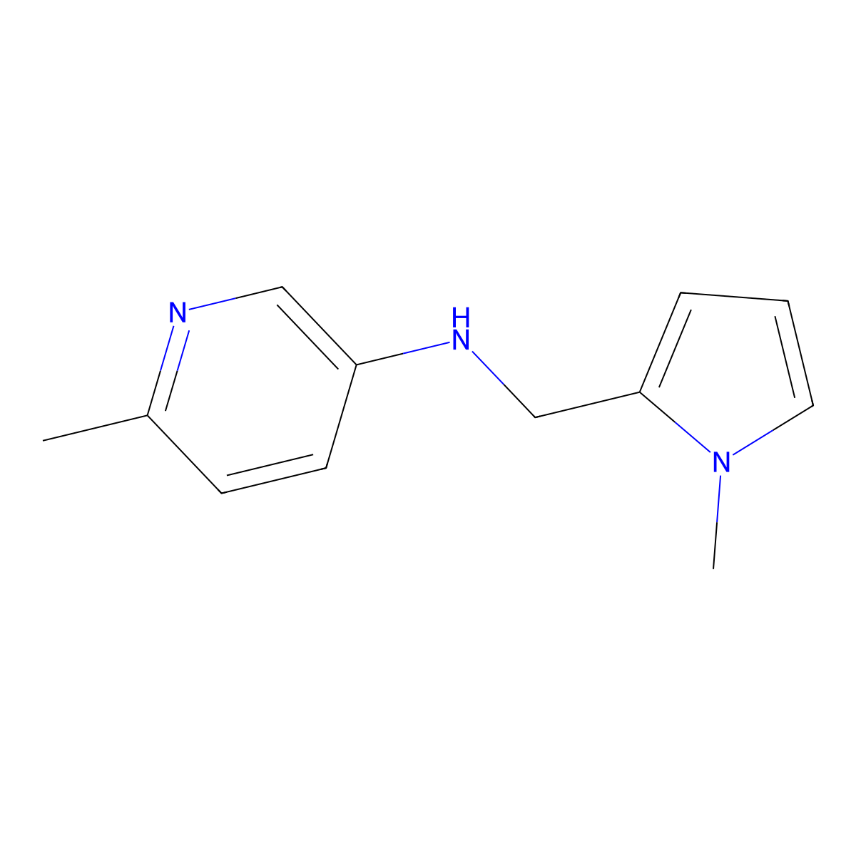 6-Methyl-N-[(1-methyl-1H-pyrrol-2-yl)methyl]pyridin-3-amine molecular structure, CAS 1521549-80-3