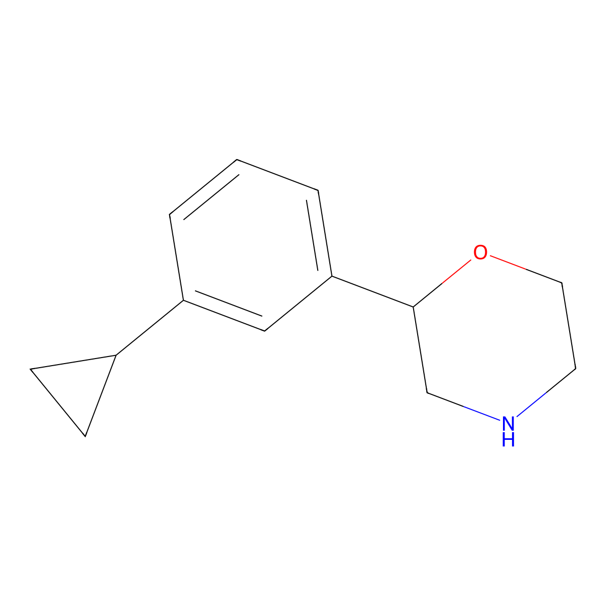 2-(3-Cyclopropylphenyl)morpholine molecular structure, CAS 1521574-10-6