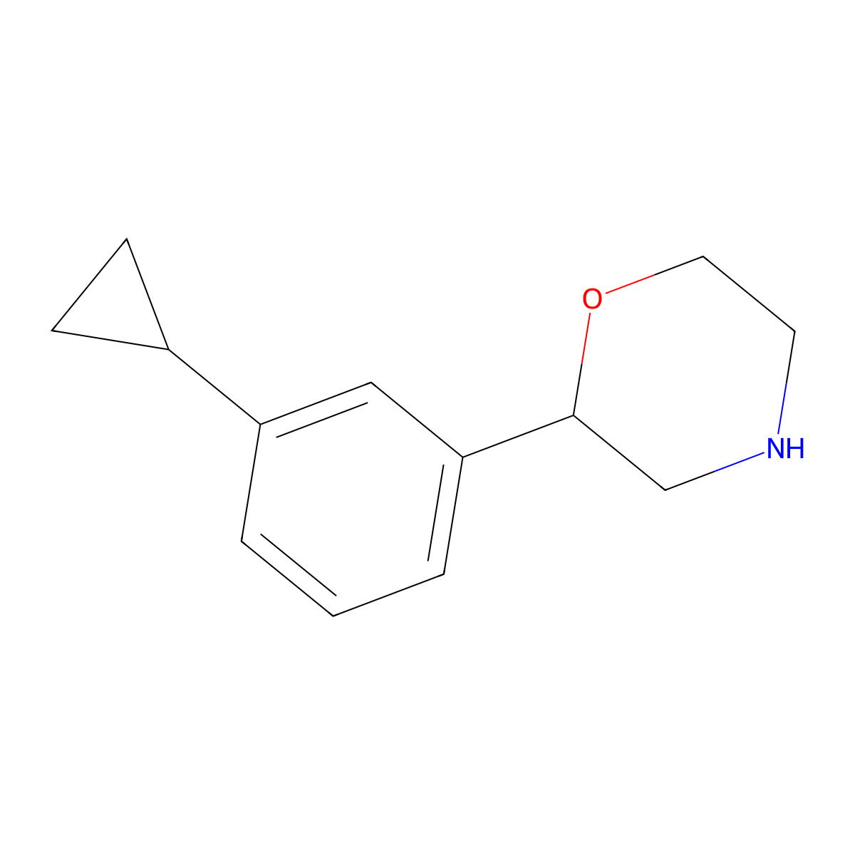 2-(3-Cyclopropylphenyl)morpholine molecular structure, CAS 1521574-10-6