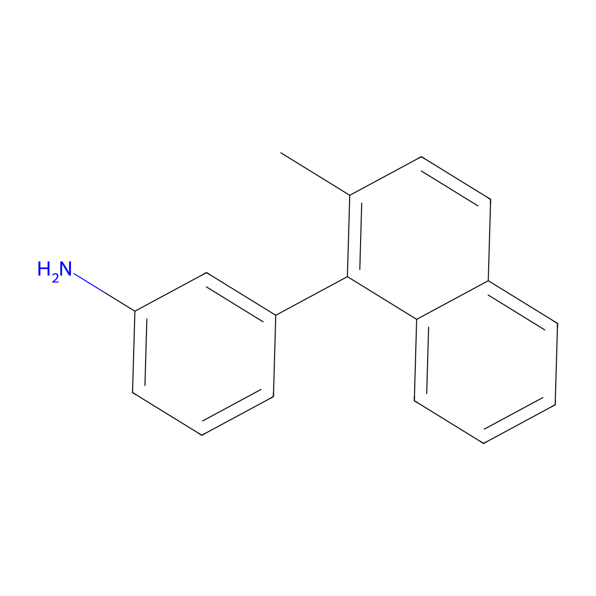 Benzenamine, 3-(2-methyl-1-naphthalenyl)- molecular structure, CAS 1521574-22-0