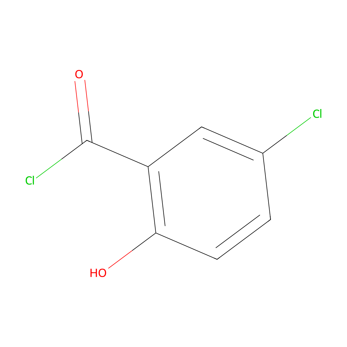 5-Chloro-2-hydroxybenzoyl chloride molecular structure, CAS 15216-81-6