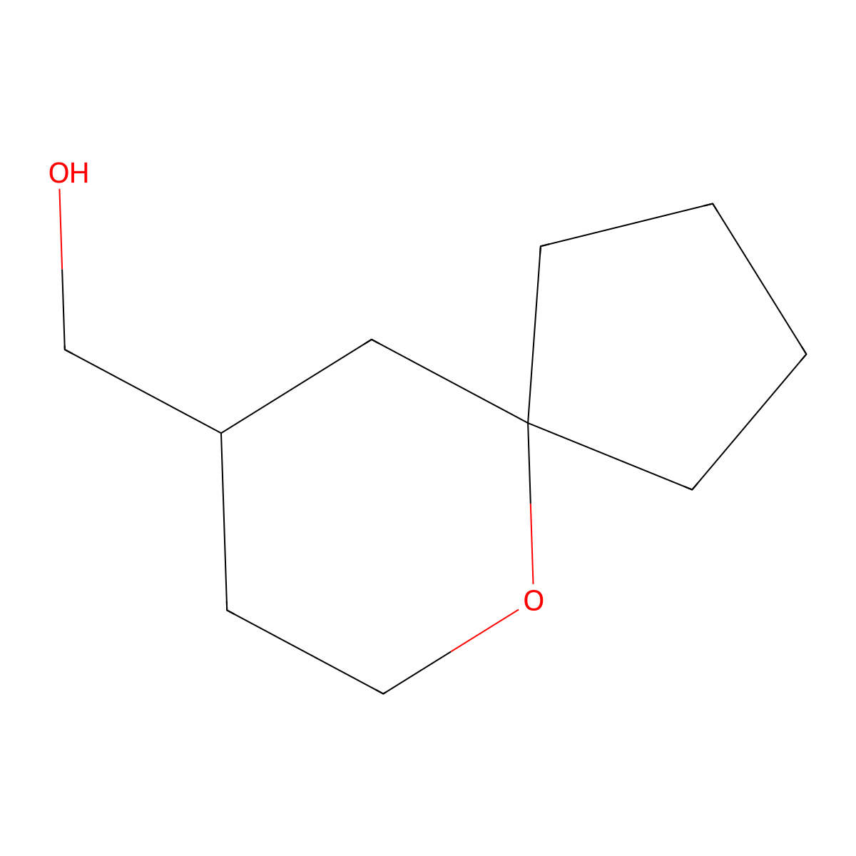 6-Oxaspiro[4.5]decan-9-ylmethanol molecular structure, CAS 1521614-24-3