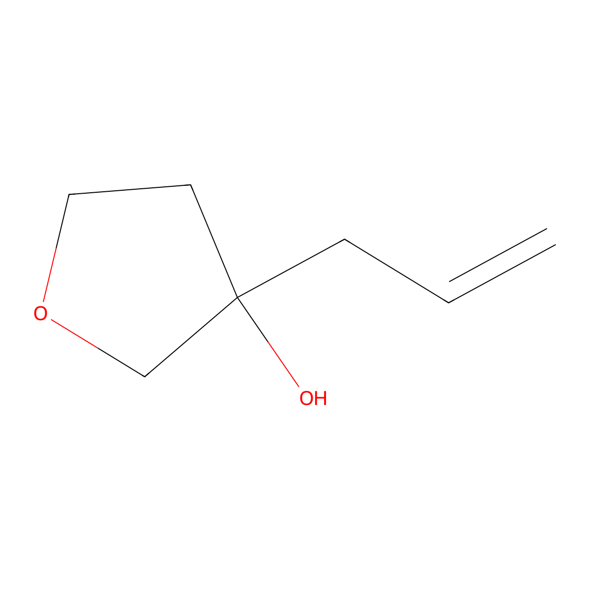 3-(Prop-2-en-1-yl)oxolan-3-ol molecular structure, CAS 1521636-47-4