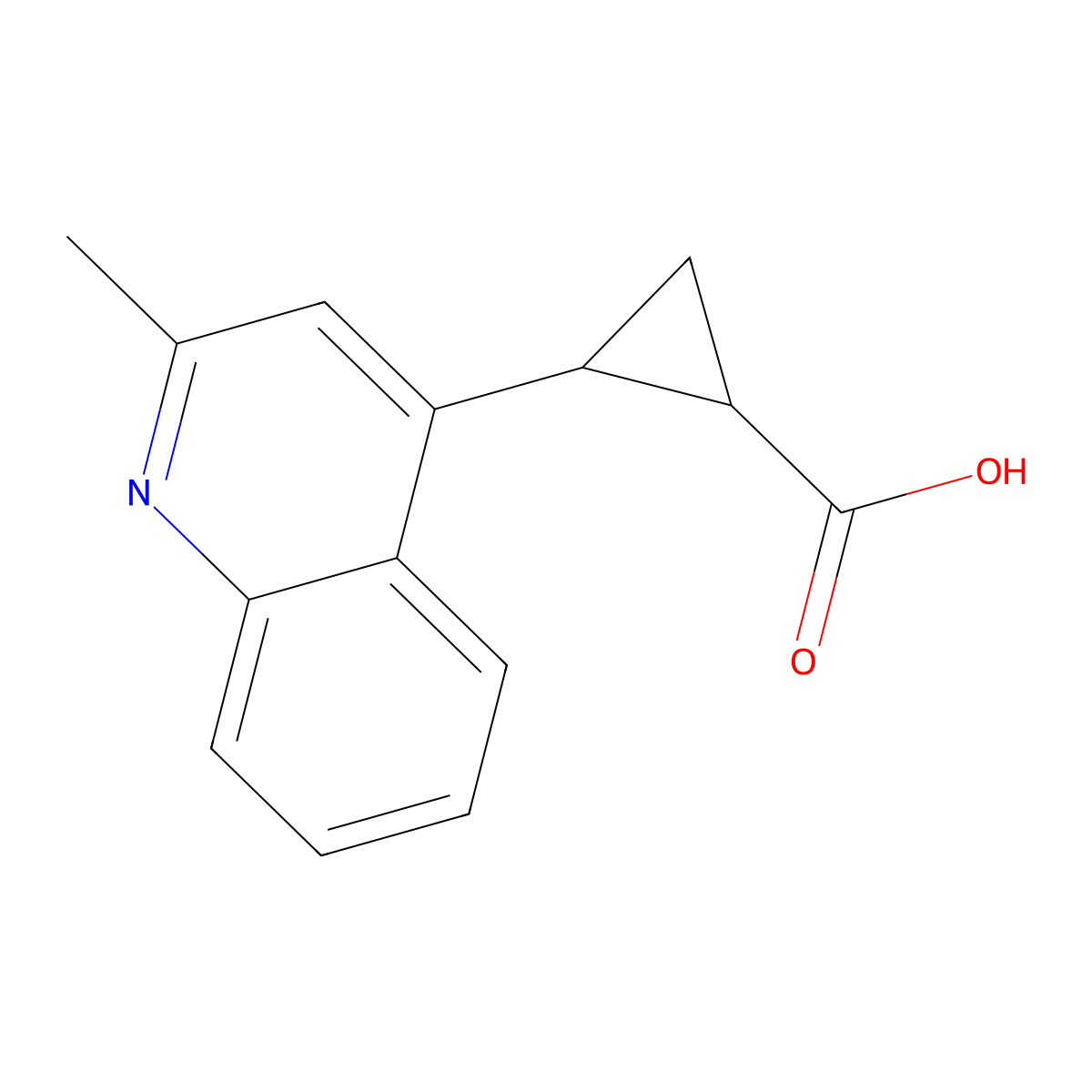 2-(2-Methylquinolin-4-yl)cyclopropane-1-carboxylic acid molecular structure, CAS 1521644-97-2