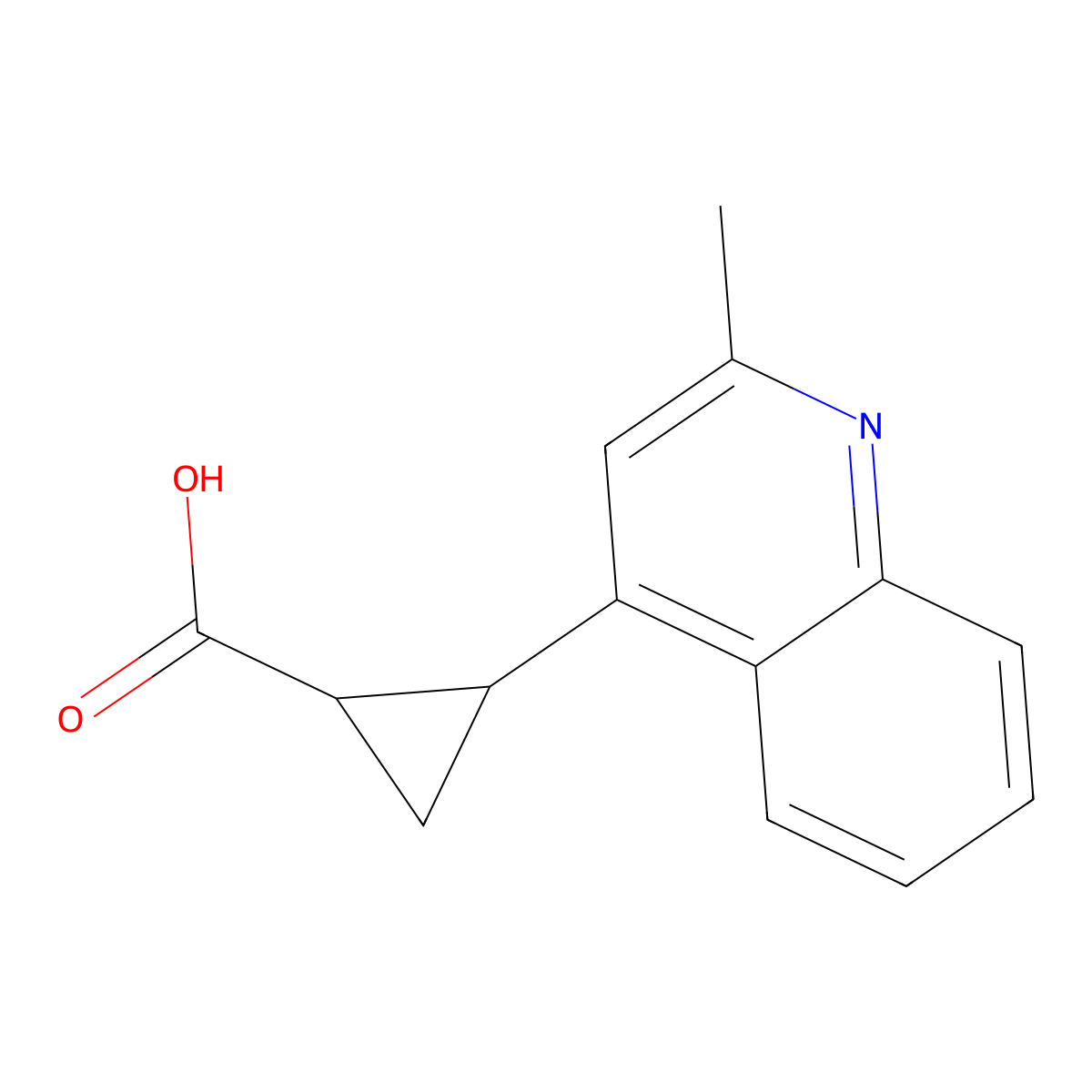 2-(2-Methylquinolin-4-yl)cyclopropane-1-carboxylic acid molecular structure, CAS 1521644-97-2