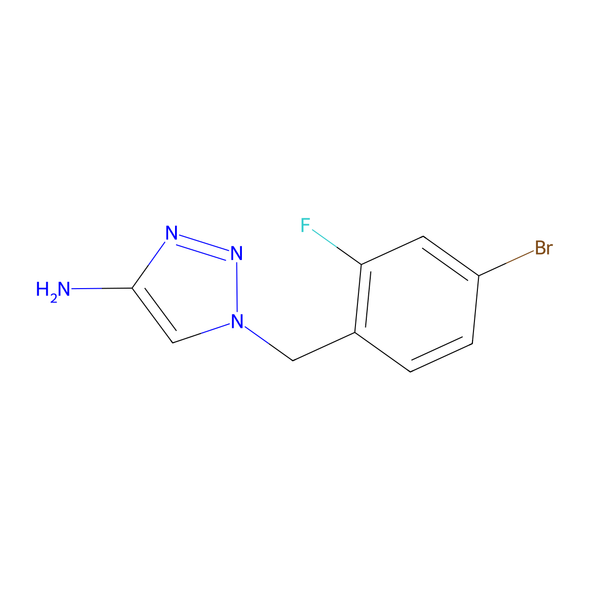 1-(4-Bromo-2-fluorobenzyl)-1h-1,2,3-triazol-4-amine molecular structure, CAS 1521649-94-4