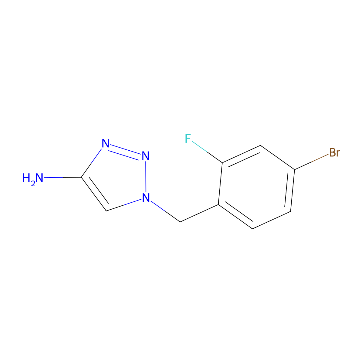 1-(4-Bromo-2-fluorobenzyl)-1h-1,2,3-triazol-4-amine molecular structure, CAS 1521649-94-4