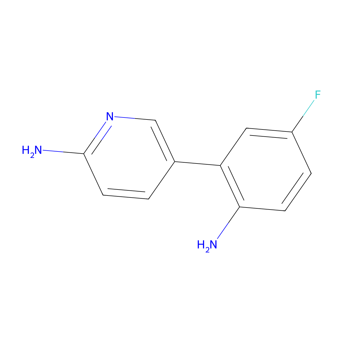 5-(2-Amino-5-fluorophenyl)-2-pyridinamine molecular structure, CAS 1521669-49-7