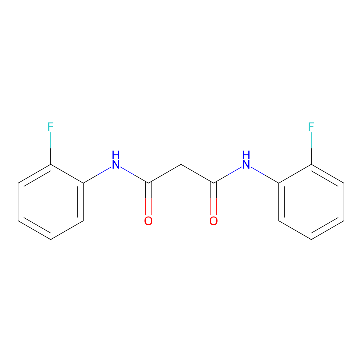 N,N'-bis(2-fluorophenyl)propanediamide molecular structure, CAS 152167-97-0