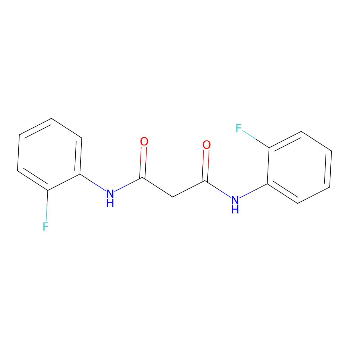 N,N'-bis(2-fluorophenyl)propanediamide molecular structure, CAS 152167-97-0
