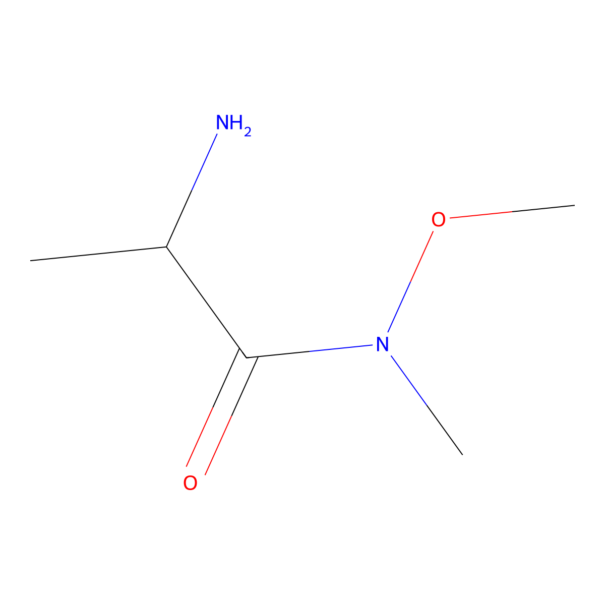 (2S)-2-Amino-N-methoxy-N-methylpropanamide molecular structure, CAS 152169-63-6