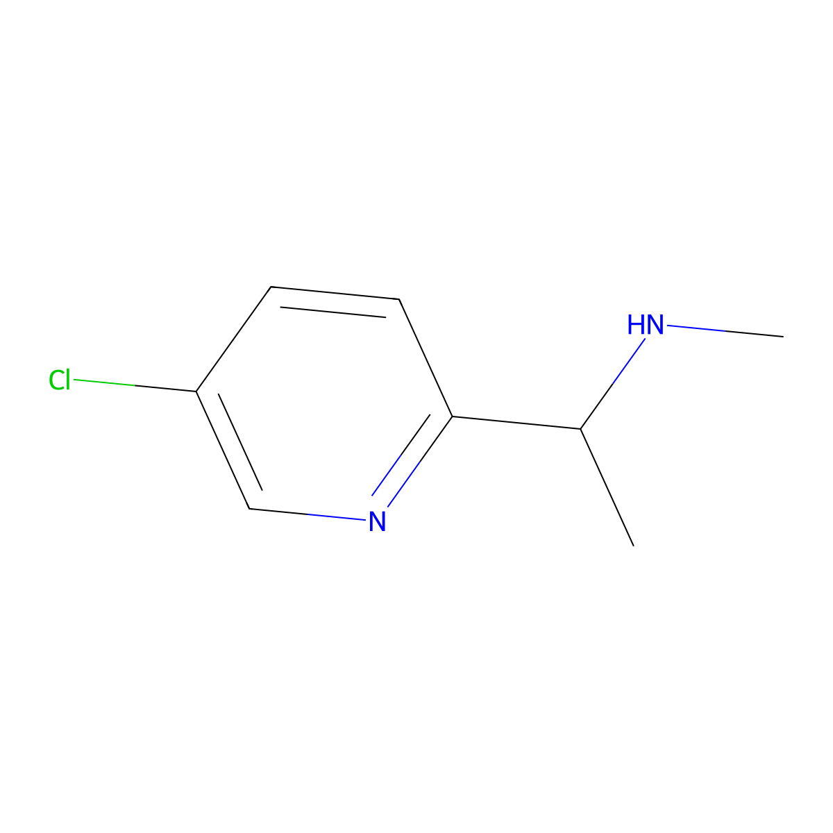 [1-(5-Chloropyridin-2-yl)ethyl](methyl)amine molecular structure, CAS 1521697-99-3
