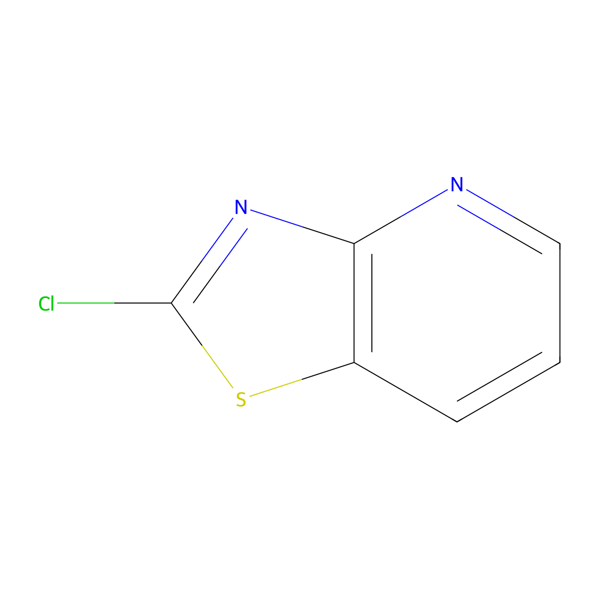 2-Chloro-(1,3)thiazolo(4,5-b)pyridine molecular structure, CAS 152170-30-4