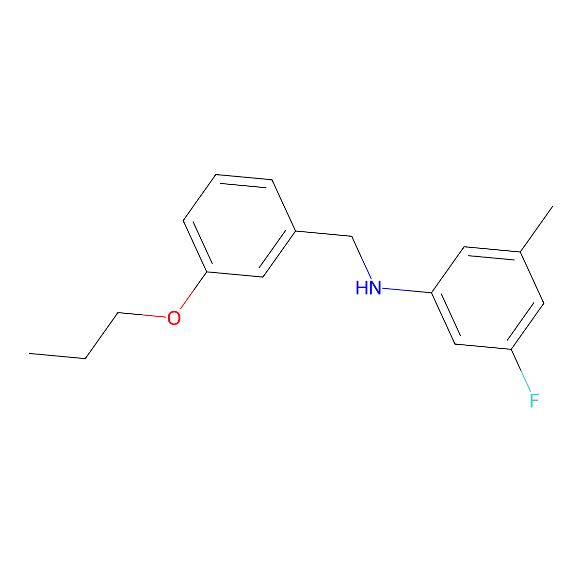 N-(3-Fluoro-5-methylphenyl)-3-propoxybenzenemethanamine molecular structure, CAS 1521707-46-9