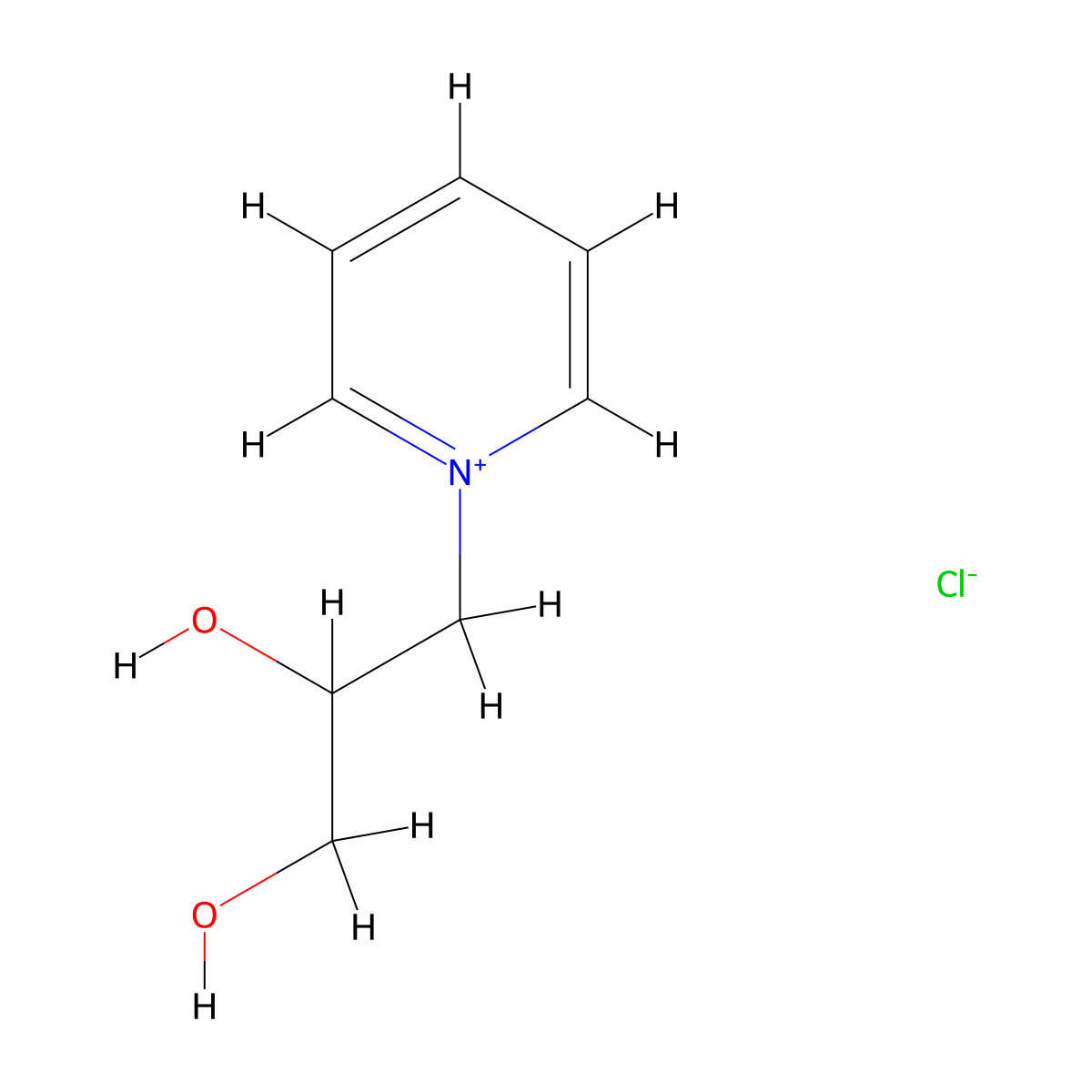 1-(2,3-Dihydroxypropyl)pyridin-1-ium chloride molecular structure, CAS 152171-54-5