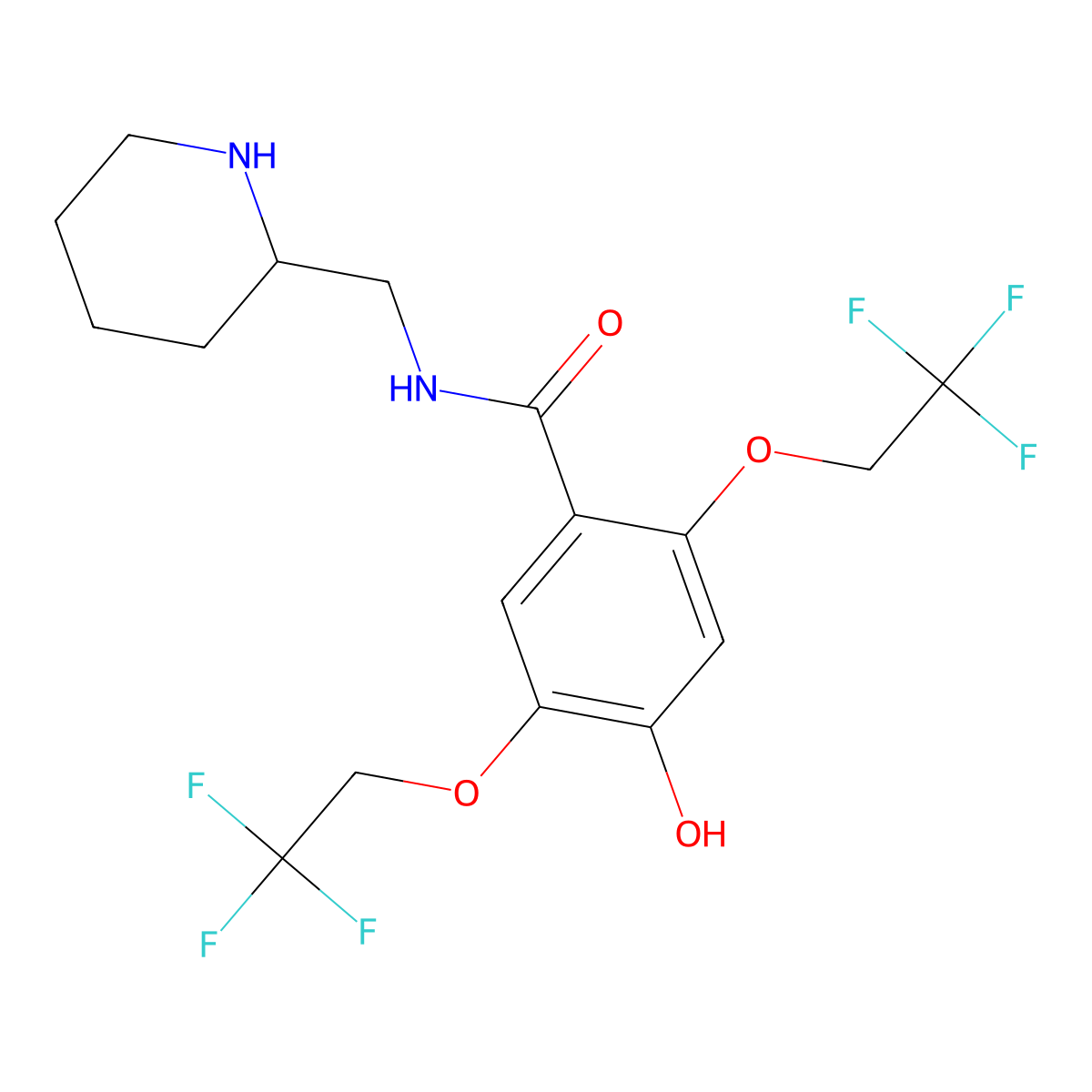 4-Hydroxy Flecainide molecular structure, CAS 152171-74-9