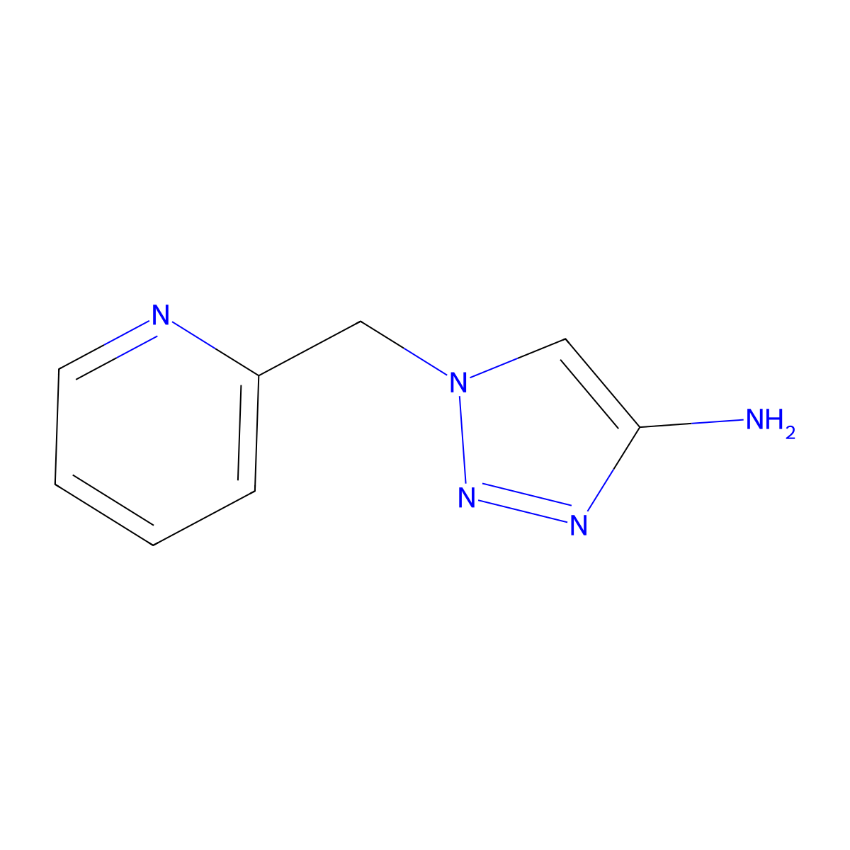 1-[(Pyridin-2-yl)methyl]-1H-1,2,3-triazol-4-amine molecular structure, CAS 1521738-88-4