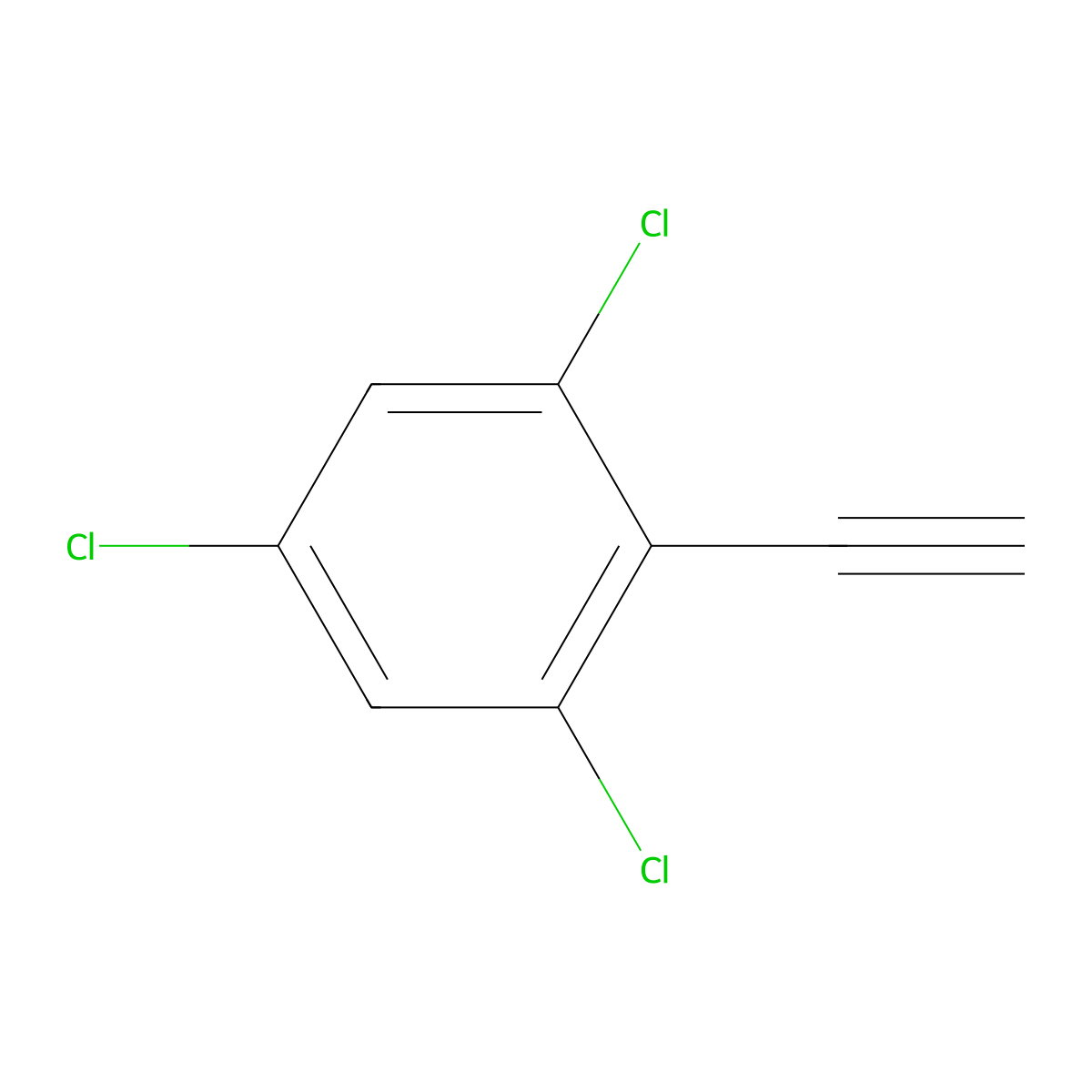 1,3,5-Trichloro-2-ethynylbenzene molecular structure, CAS 152174-09-9