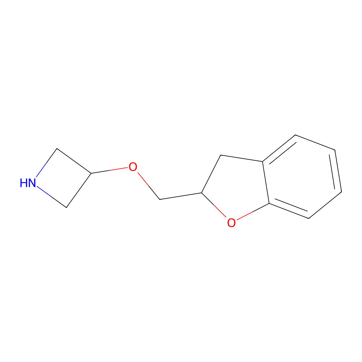 3-((2,3-Dihydrobenzofuran-2-yl)methoxy)azetidine molecular structure, CAS 1521742-34-6