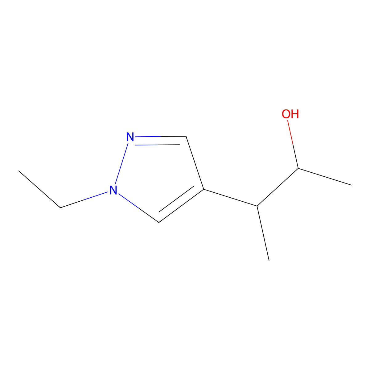 3-(1-Ethyl-1H-pyrazol-4-YL)butan-2-OL molecular structure, CAS 1521743-76-9