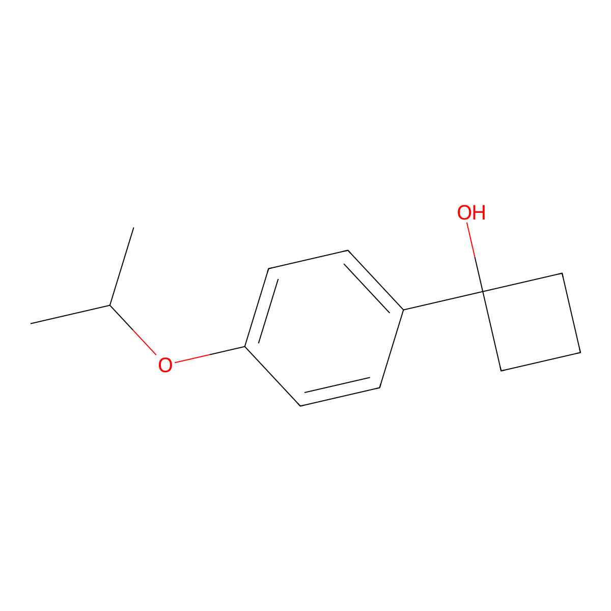 1-[4-(1-Methylethoxy)phenyl]cyclobutanol molecular structure, CAS 1521743-99-6
