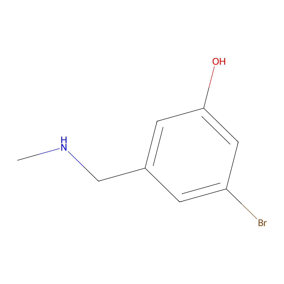 3-Bromo-5-[(methylamino)methyl]phenol molecular structure, CAS 1521744-60-4