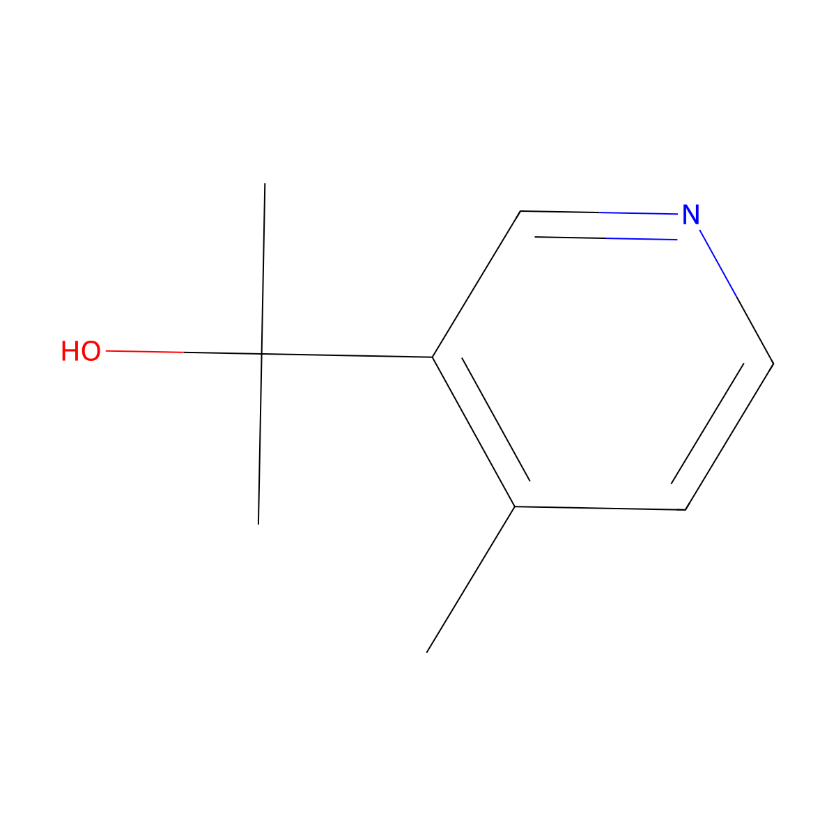 2-(4-Methylpyridin-3-yl)propan-2-ol molecular structure, CAS 1521747-26-1