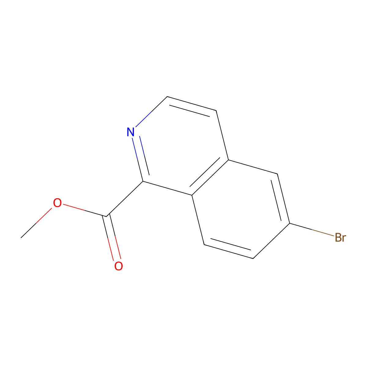Methyl 6-bromoisoquinoline-1-carboxylate molecular structure, CAS 1521757-08-3