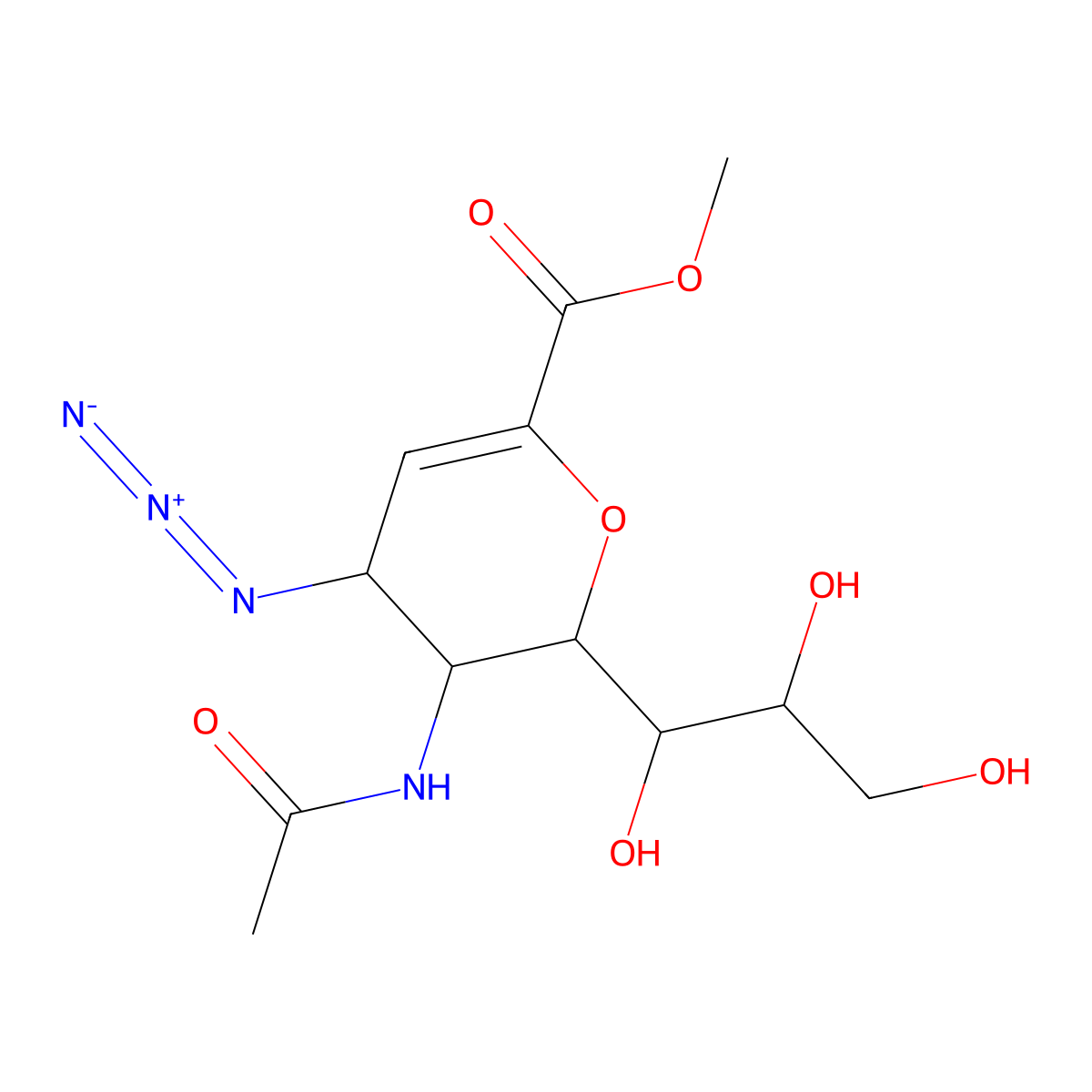 Zanamivir Azide Methyl Ester molecular structure, CAS 152178-79-5
