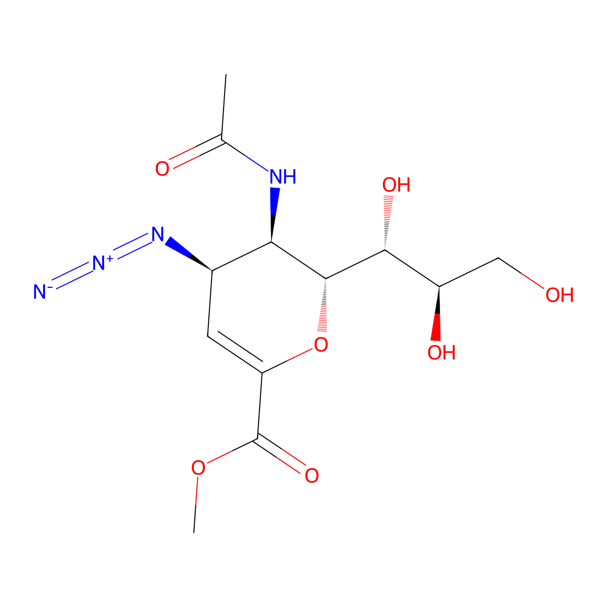 Zanamivir Azide Methyl Ester molecular structure, CAS 152178-79-5