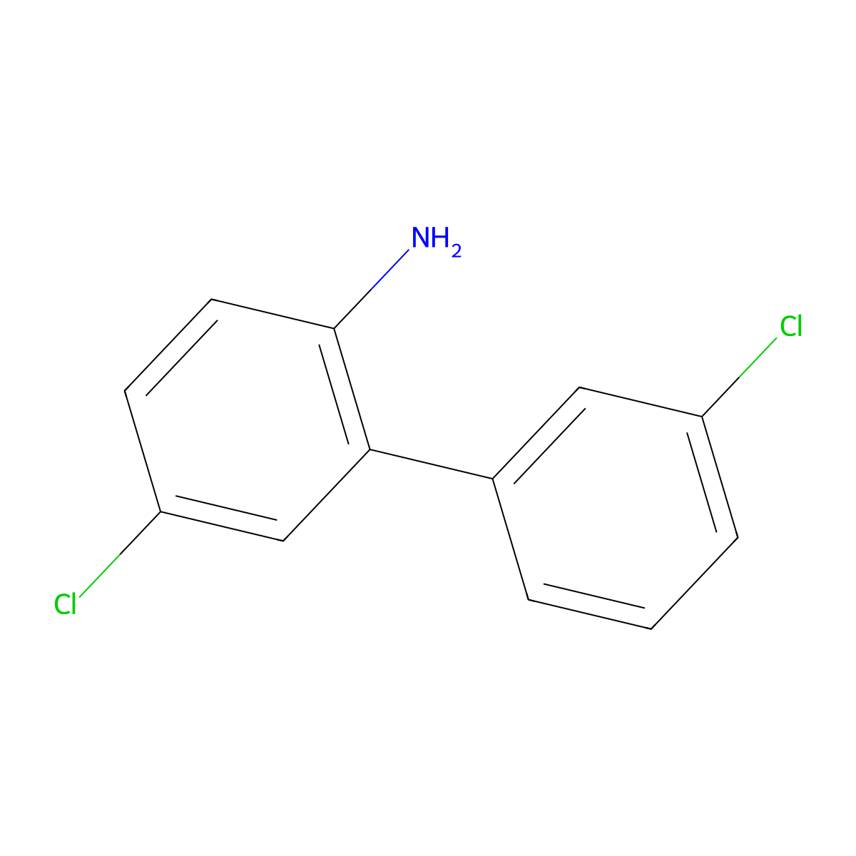 4-Chloro-2-(3-chlorophenyl)aniline molecular structure, CAS 1521784-05-3