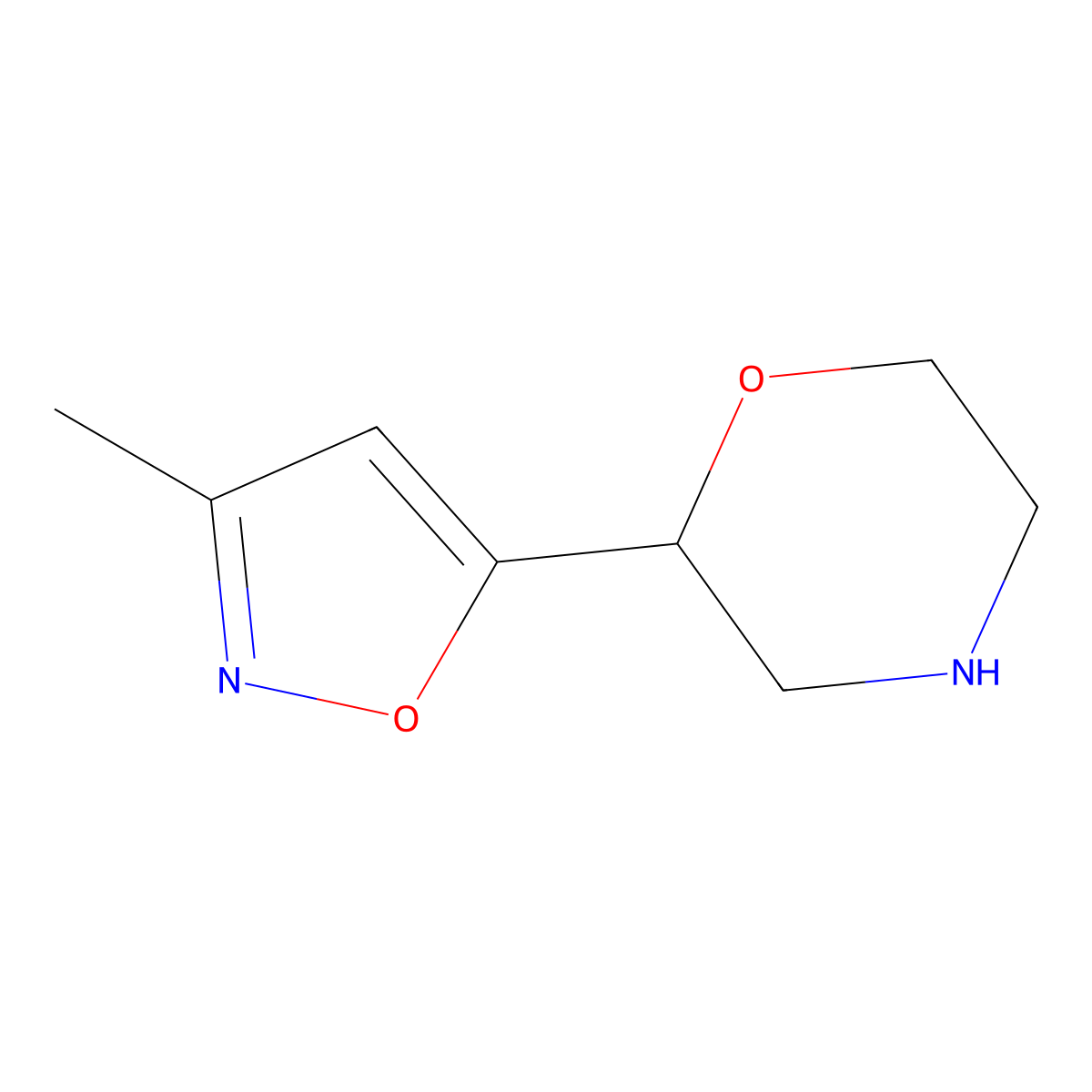 2-(3-Methyl-1,2-oxazol-5-yl)morpholine molecular structure, CAS 1521788-97-5