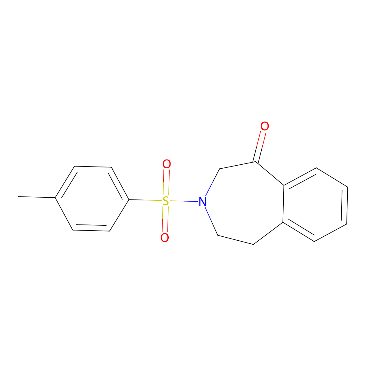 3-(4-Methylbenzene-1-sulfonyl)-2,3,4,5-tetrahydro-1H-3-benzazepin-1-one molecular structure, CAS 15218-07-2