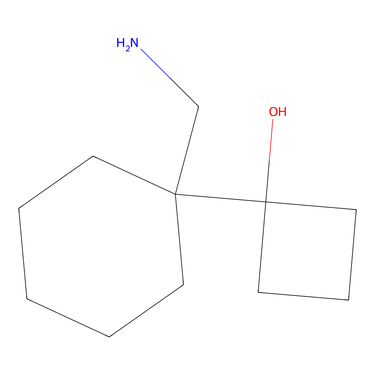 1-[1-(Aminomethyl)cyclohexyl]cyclobutan-1-OL molecular structure, CAS 1521802-98-1