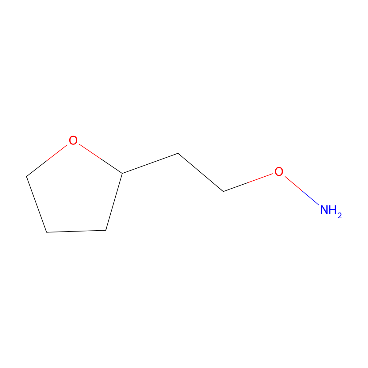 O-[2-(oxolan-2-yl)ethyl]hydroxylamine molecular structure, CAS 1521807-11-3