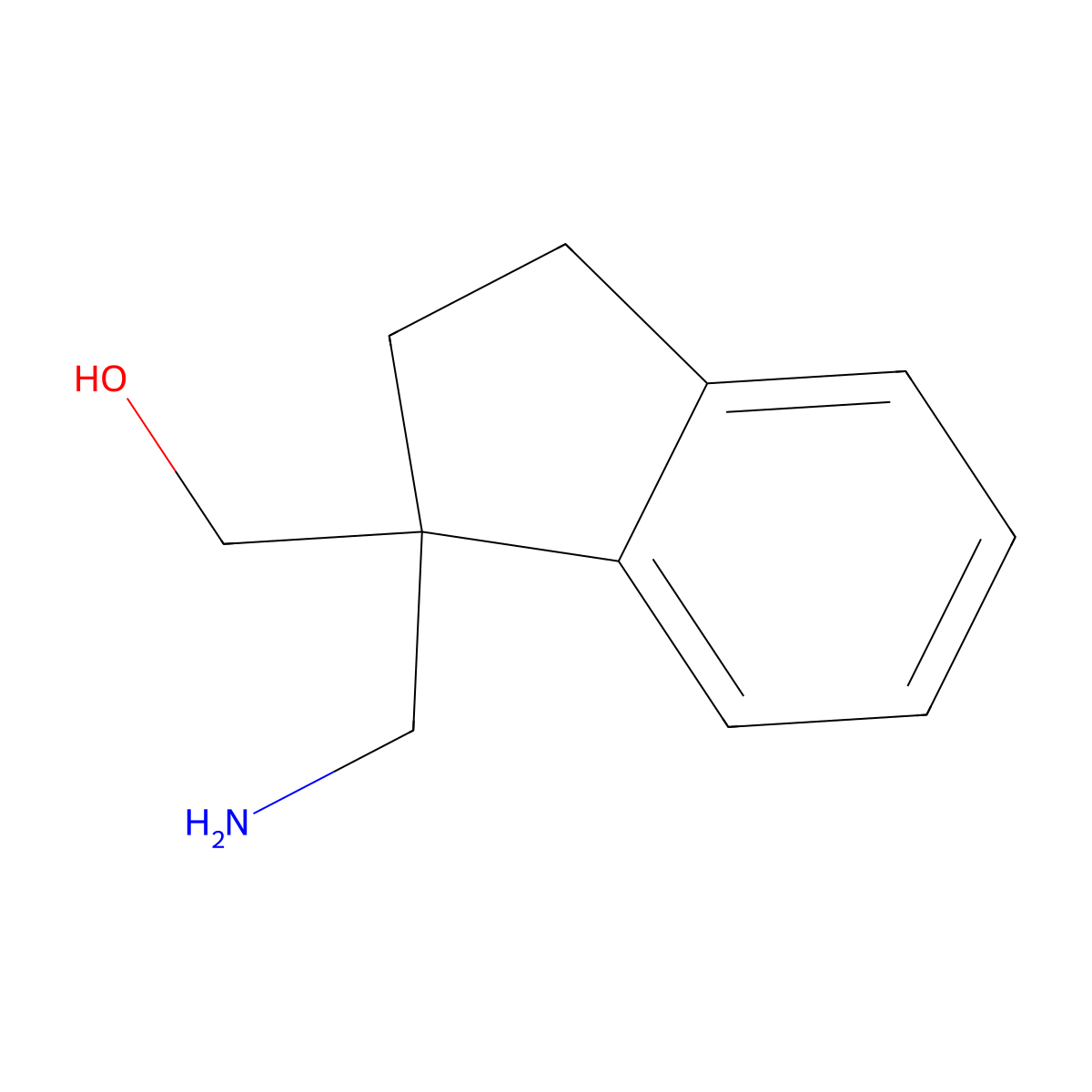 [1-(aminomethyl)-2,3-dihydro-1H-inden-1-yl]methanol molecular structure, CAS 1521808-83-2