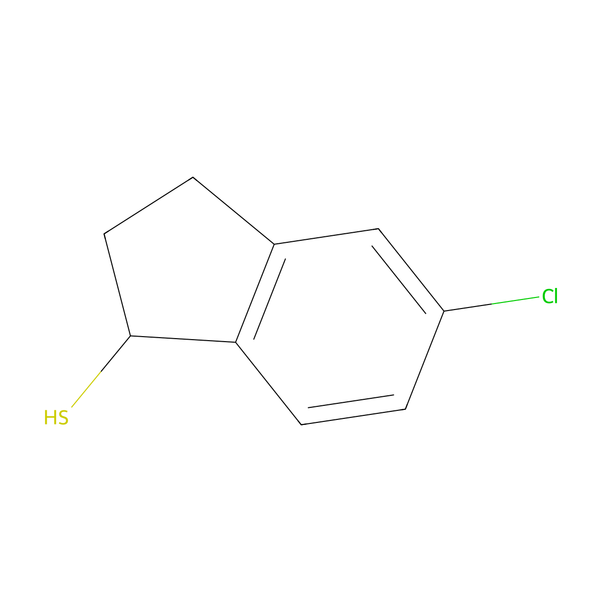 5-Chloro-2,3-dihydro-1H-indene-1-thiol molecular structure, CAS 1521812-58-7