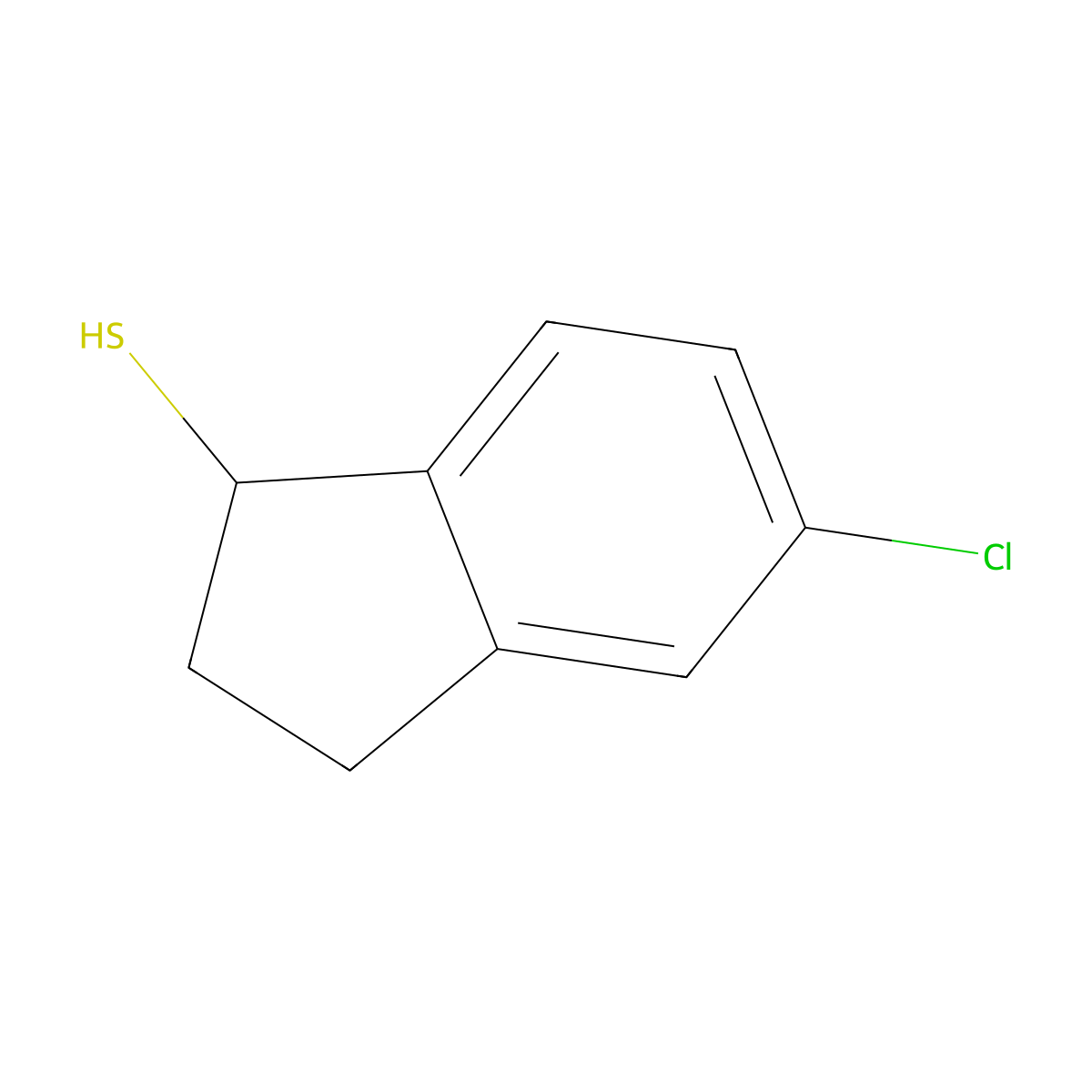 5-Chloro-2,3-dihydro-1H-indene-1-thiol molecular structure, CAS 1521812-58-7