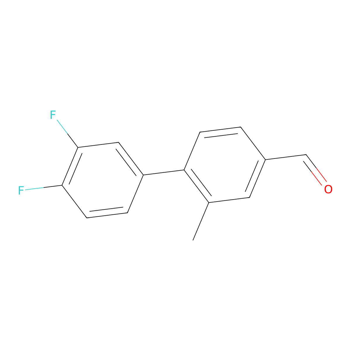 3',4'-Difluoro-2-methyl[1,1'-biphenyl]-4-carboxaldehyde molecular structure, CAS 1521817-98-0