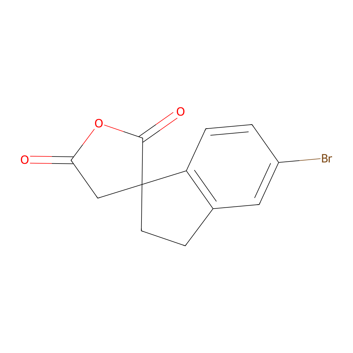 5-Bromo-2,3-dihydrospiro[indene-1,3'-oxolane]-2',5'-dione molecular structure, CAS 1521827-61-1