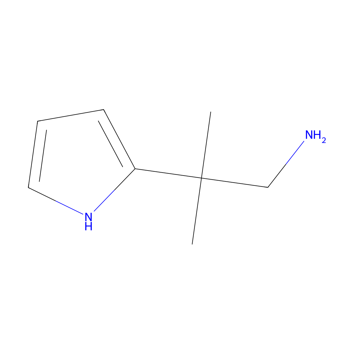 2-Methyl-2-(1h-pyrrol-2-yl)propan-1-amine molecular structure, CAS 1521834-25-2
