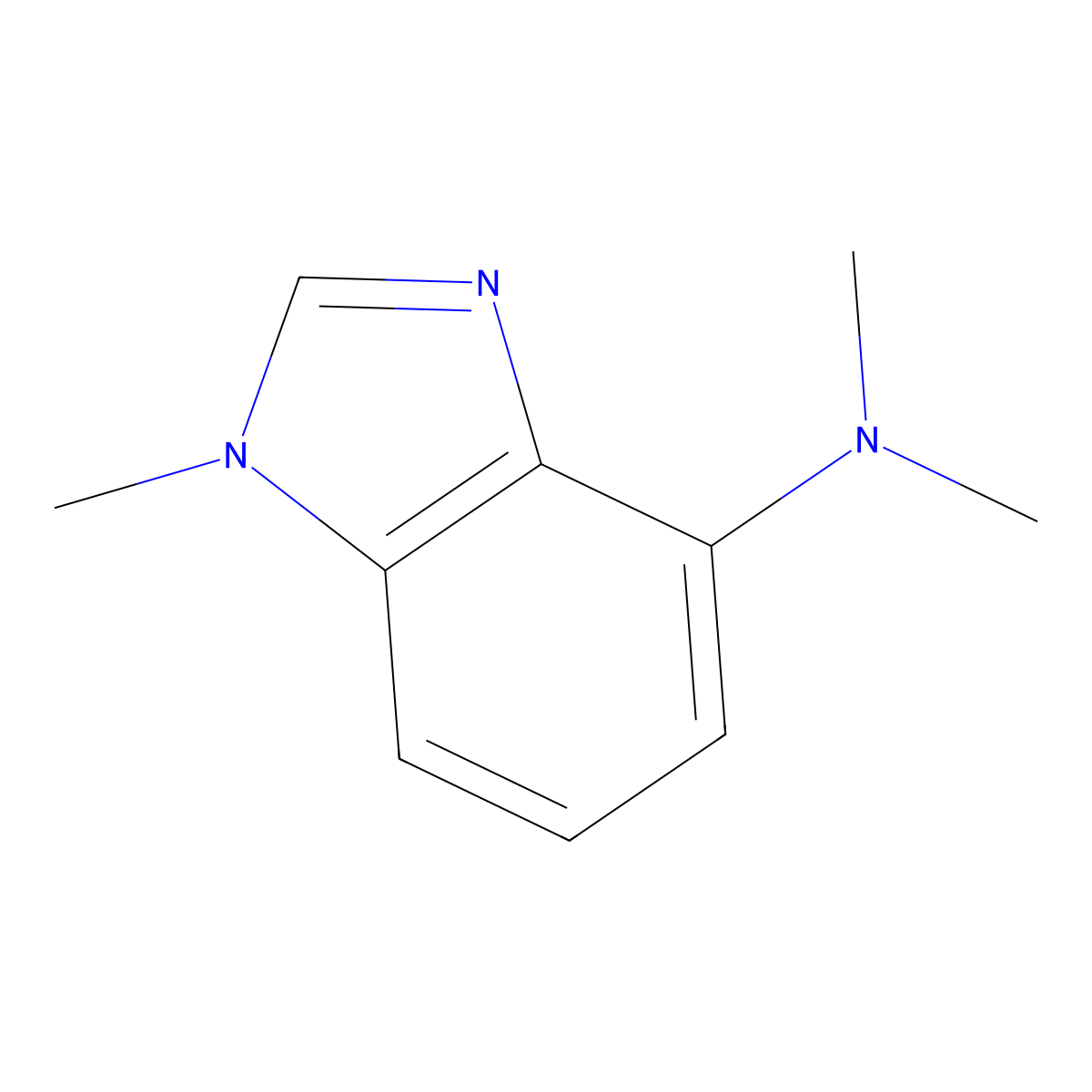 N,N,1-trimethyl-1H-1,3-benzodiazol-4-amine molecular structure, CAS 1521834-83-2